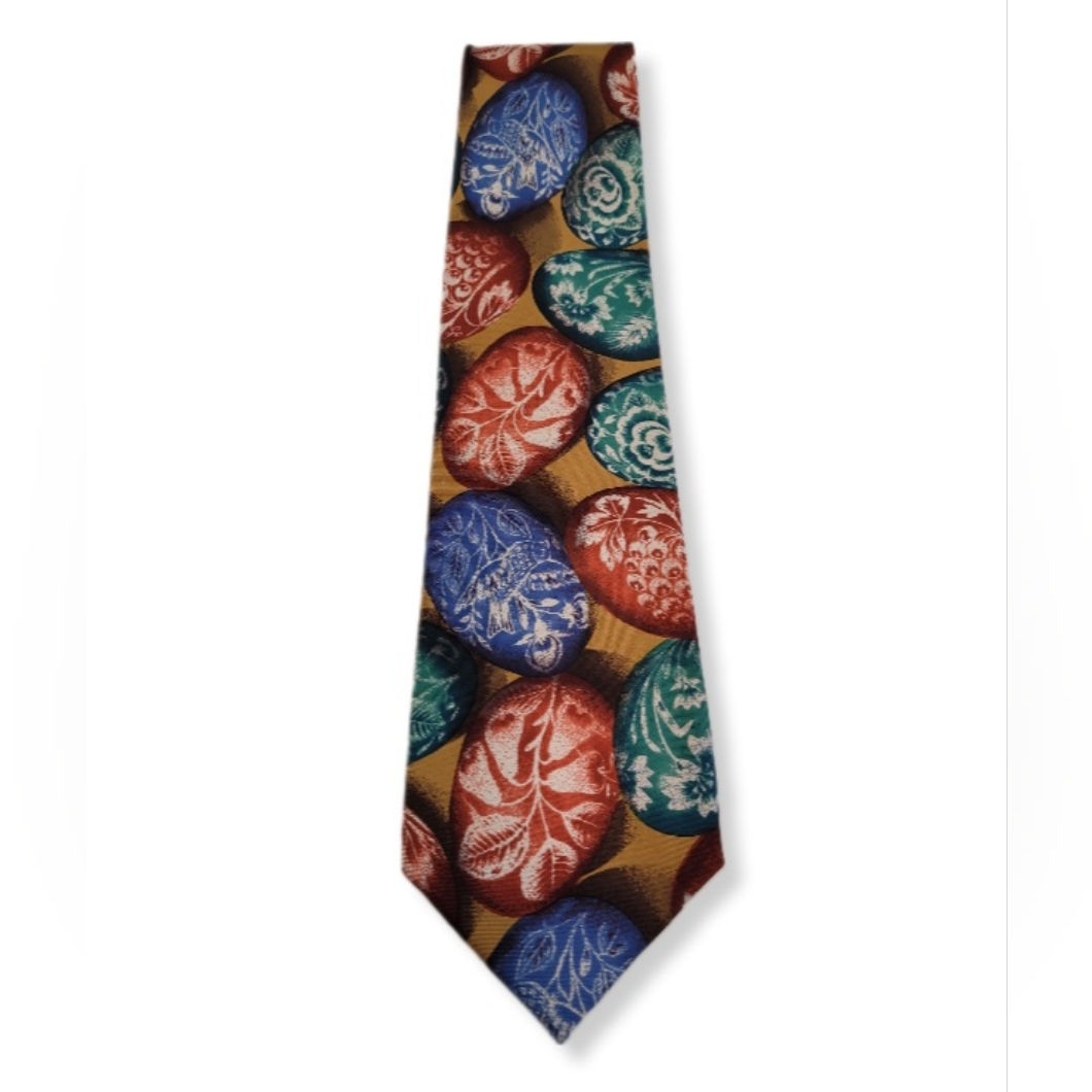 Yves Saint Laurent Ysl Tie 100 Silk Rare Blue Multicolor Floral Made In